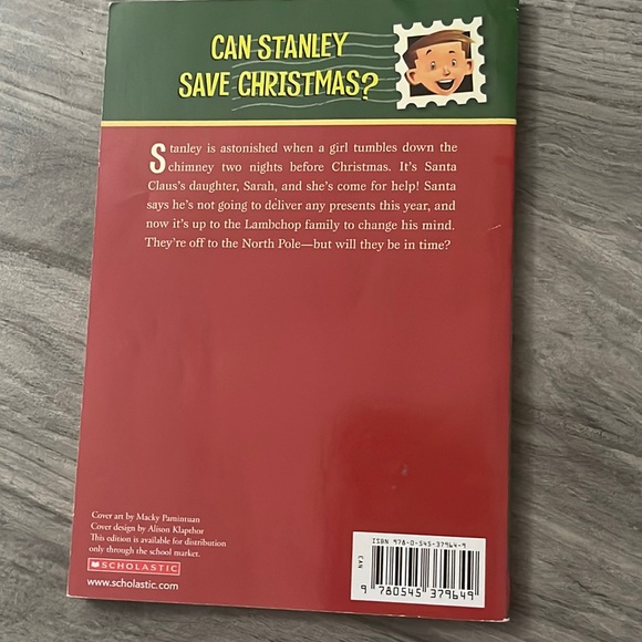 Flat Stanley “Stanley’s Christmas Adventure” soft Book - Picture 3 of 4
